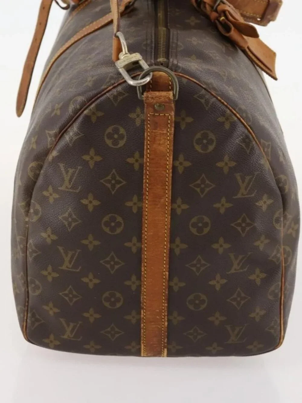 LOUIS VUITTON Monogram Keepall Bandouliere 55 Boston Bag M41414 LV Auth BA10979